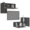 vidaXL 4-tlg. TV-Schrank-Set Grau Holzwerkstoff