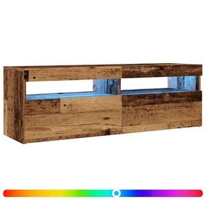 vidaXL TV-Schrank mit LED Altholz-Optik 120x35x40 cm Holzwerkstoff
