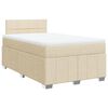 vidaXL Boxspringbett mit Matratze Creme 120x200 cm Stoff