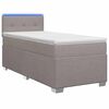 vidaXL Boxspringbett mit Matratze und LED Taupe 80 x 200 cm Stoff