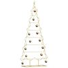 vidaXL Metall Weihnachtsbaum Gold 150 cm Pulverbeschichteter Stahl