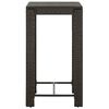 vidaXL Garten-Bartisch Braun 60,5x60,5x110,5 cm Poly Rattan