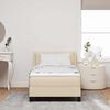 vidaXL Boxspringbett mit Matratze mit Matratze Creme 90 x 200 cm