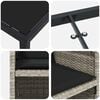 vidaXL Garten Essgruppe mit Kissen 9 pcs Hellgrau Poly-Rattan