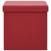 vidaXL Hocker mit Stauraum Weinrot PVC