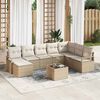 vidaXL Garten-Sofa-Set 9 pcs Beige Poly Rattan