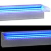 vidaXL Wasserfall-Element mit RGB LEDs Edelstahl 108 cm