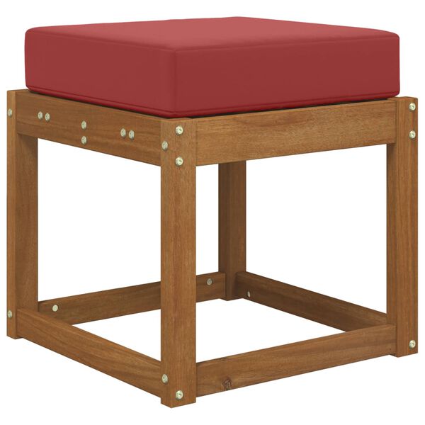 vidaXL Sitzkissen f&uuml;r Outdoor Weinrot 40 x 40 x 8 cm 100 % Polyester