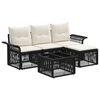 vidaXL Gartensofa-set 5 pcs Schwarz Poly-Rattan