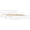 vidaXL Bettgestell mit Kopfteil Wei&szlig; 193 x 203 cm Holzwerkstoff