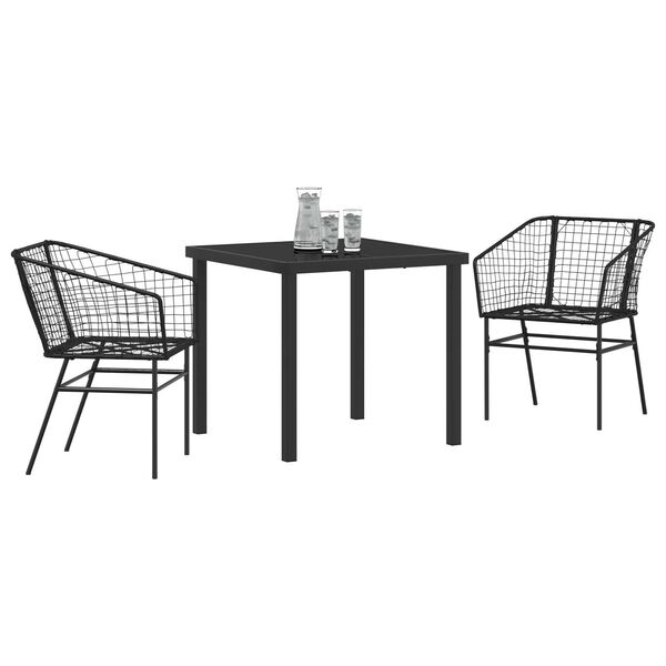 vidaXL Garten Essgruppe 5 pcs Braun Poly-Rattan