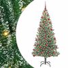 vidaXL K&uuml;nstlicher Weihnachtsbaum beschneit mit LED Licht 180 cm