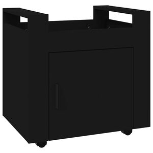 vidaXL B&uuml;rowagen Schwarz 60x45x60 cm Holzwerkstoff
