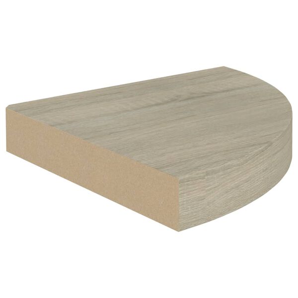 vidaXL Eck-Schweberegale 4 Stk. Eichen-Optik 25x25x3,8 cm MDF