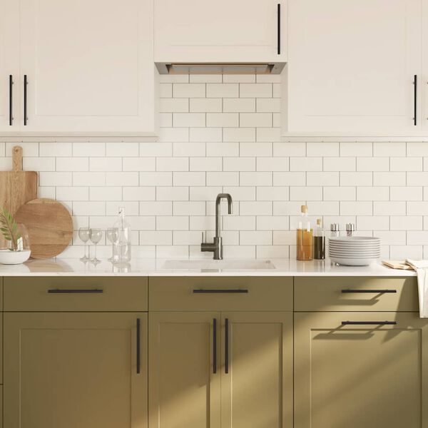 vidaXL Möbelgriffe 10 Stk. Schwarz 160 mm Edelstahl