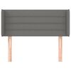 vidaXL Kopfteil mit Ohren Dunkelgrau 93x16x78/88 cm Stoff