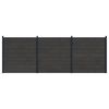 vidaXL zaunset 3 pcs 526 x 186 cm WPC und Aluminium Schwarz