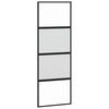 vidaXL Schiebet&uuml;r Schwarz 76x205 cm Hartglas und Aluminium