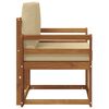 vidaXL Outdoor-Sofa Massives Akazienholz und Polyester Natur