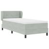 vidaXL Boxspringbett mit Matratze Hellgrau 90 x 200 cm Samt