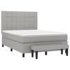 vidaXL Boxspringbett mit Matratze Hellgrau 140x200 cm Stoff
