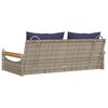 vidaXL H&auml;ngebank mit Kissen Grau 109x62x40 cm Poly Rattan