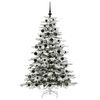vidaXL K&uuml;nstlicher klappbarer Weihnachtsbaum Wei&szlig; 180 cm PE und PVC