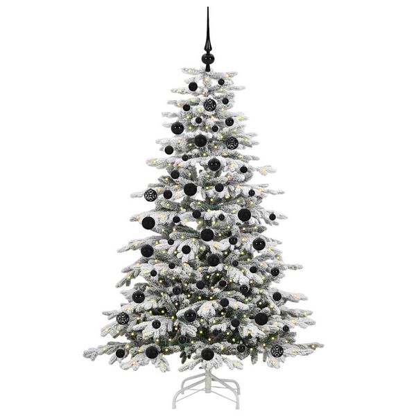 vidaXL K&uuml;nstlicher klappbarer Weihnachtsbaum Wei&szlig; 180 cm PE und PVC