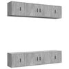 vidaXL 6-tlg. TV-Schrank-Set Betongrau Holzwerkstoff