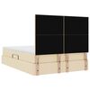 vidaXL Aufbewahrungsbett mit Matratze Creme 140 x 200 cm Polyester