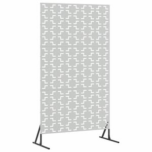 vidaXL Sichtschutz 100 x 50 x 180 cm Verzinkter Stahl Silber
