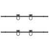 vidaXL Schiebetürbeschlag-Set 183 cm Stahl Schwarz