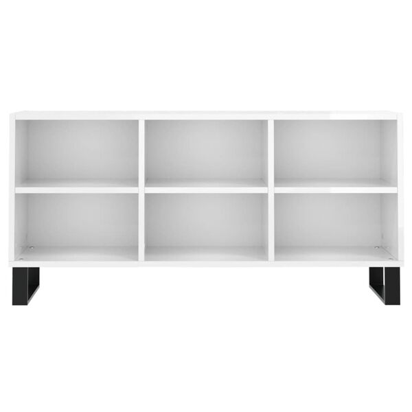 vidaXL TV-Schrank Hochglanz-Wei&szlig; 103,5x30x50 cm Holzwerkstoff