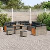 vidaXL Gartensofa-set mit Kissen 13 pcs Grau