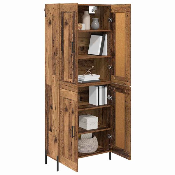 vidaXL Highboard 2 pcs Altholz Holzwerkstoff