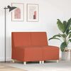 vidaXL Modulares Armfreies Sofa 2 pcs Orange 55 x 74 x 82 cm Cordstoff