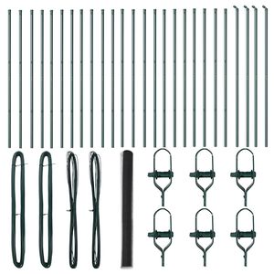 vidaXL Bodenmontierter Sechseckzaun 50 x 1,5 m PVC-beschichteter Stahl