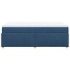 vidaXL Boxspringbett mit Matratze Blau 120x200 cm Stoff