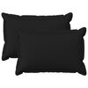 vidaXL Kissen mit Kissen HOUTEN 2 Stk. Schwarz Kunstleinen