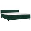 vidaXL Boxspringbett mit Matratze Dunkelgr&uuml;n 180x220 cm Samt