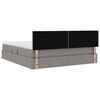 vidaXL Aufbewahrungsbett mit Matratze Taupe 160 x 200 cm Holzwerkstoff