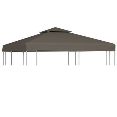 vidaXL Pavillon-Dachplane mit Kaminabzug 310 g/m² 3x3 m Taupe