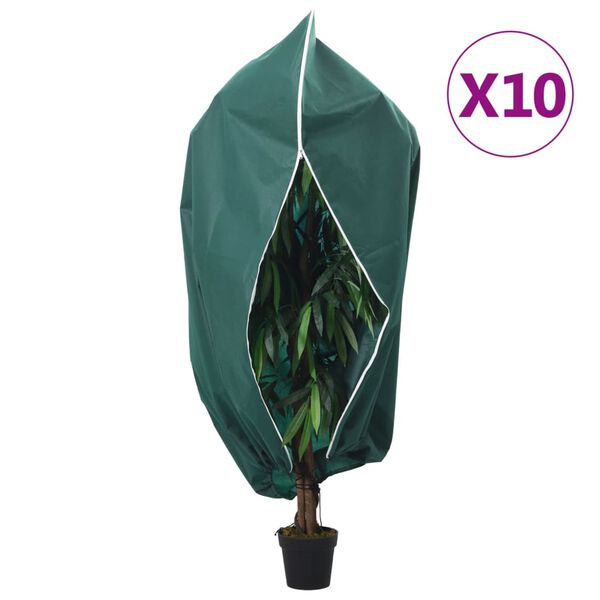 vidaXL Wintervlies mit Rei&szlig;verschluss 10 Stk. 70 g/m&sup2; 1,55x1,55 m