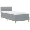 vidaXL Boxspringbett mit Matratze Hellgrau 100 x 200 cm Stoff
