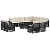 vidaXL Gartensofa-set 13 stk. Schwarz Poly-Rattan