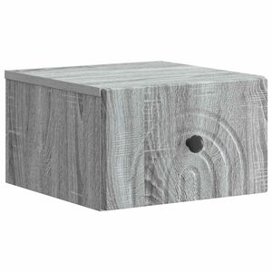 vidaXL Wandmontierter Nachttisch Graues Sonoma 33 x 34,5 x 20 cm