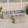 vidaXL Gartensofa-set 9 pcs Beige und Hellgrau Poly-Rattan