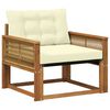 vidaXL Outdoor-Sofagarnitur Massives Akazienholz und Textilene Natur