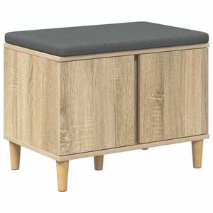 vidaXL Flurbank mit Kissen mit Speicher Sonoma-Eiche 60 x 38 x 46 cm