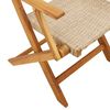 vidaXL 3-tlg. Bistro-Set Beige Poly Rattan und Massivholz